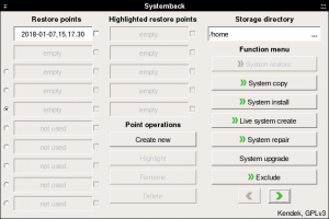 Systemback su Debian Stretch