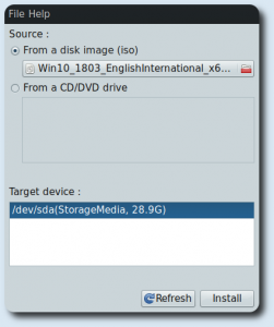 Creare una usb bootable Win10 con Debian Gui