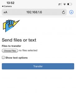 Trasferire files tra PC e telefono con codice QR