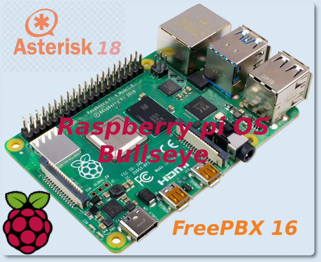 Asterisk 18 FreePBX 16 su Raspberry Pi 4 e Raspberry Pi OS Bullseye