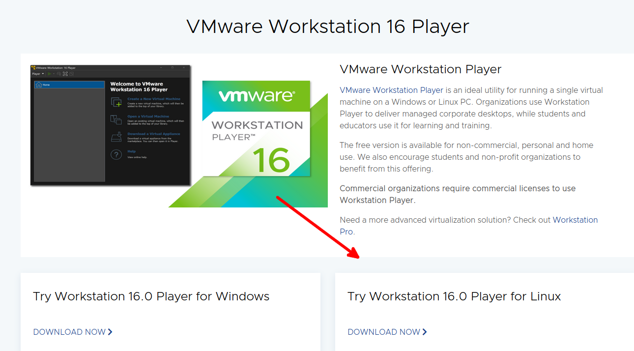 VMware Workstation 16 Player Debian 11
