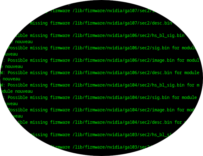 Fix Possible missing firmware /lib/firmware/nvidia