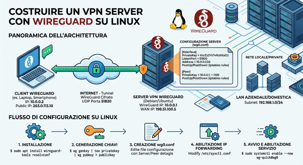 WireGuard su Linux: VPN Server