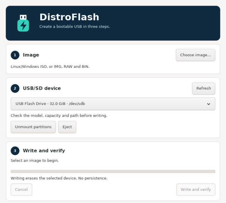 DistroFlash crea USB avviabili Linux e Windows