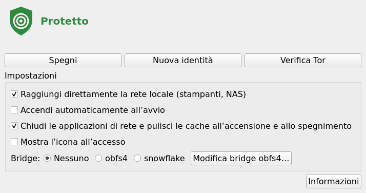 SysLinuxOS Anonimo con la protezione attiva