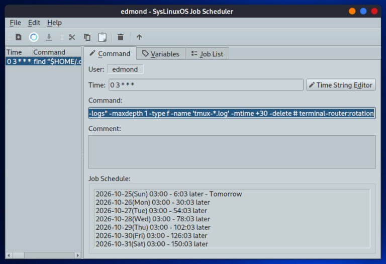 syslinuxos-job-scheduler-interfaccia